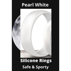 Silicone Wedding Rings For Women - PEARL WHITE Lot of (1)